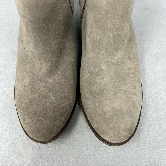 Lucky Brand Basel Women's Ankle Boots Bootie Taupe Tan Leather Suede Size 6.5 M - Picture 5 of 12